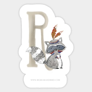 R for Raccoon Sticker